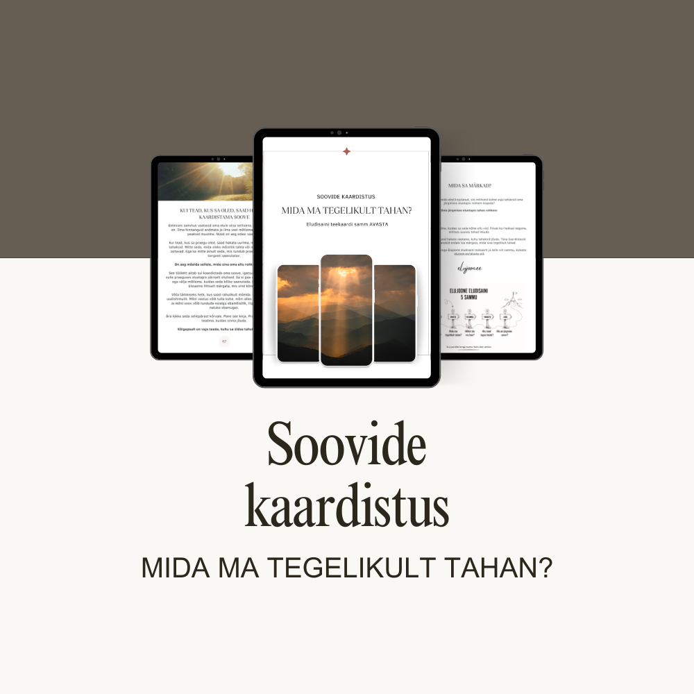 Elujoone teekaardi teine samm Soovide kaardistus - enesearengu töövihik